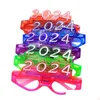 Andere Event Party Supplies Dekor LED Leuchten 2024 Gläser Leuchtende blinkende Brillen Rave Glow Shutter Shades Brillen für das neue Jahr K DHA9P