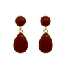 Stud Earrings Needle Retro Mo Landi Color Feminine Design Sense Niche Online Celebrity Jewelry