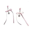 Nyckelringar Bowknot Ribbon Keychain Pendant Multicolor Farterfly Knot Key Chain Fashionable Bows Ornament för telefoner Bilnycklar Väskor