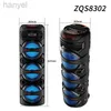 Portable Speakers ZQS8301/02 High Power Three 8 Inch 40W Wireless LED Light Party DJ Stage Speakers Multimedia Karaoke Woofer Sound Box Bluetooth24318