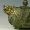 Decoratieve beeldjes serie CRUSH Chinese oude bronzen handgesneden draak theepot Kangxi Mark