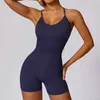 Women's Tracksuits Sleeveless Sports Jumpsuit Fitness Overalls Short Workout Rompers Women Gym Bodysuits Up One-Piece Suit 24318