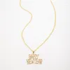 Pendant Necklaces 2024 Fashion Gold Silver Color Happy Year For Women Men Party Gifts Drop