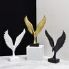 European EagleAngel Wing Statue Sculpture Figurine Resin Dapeng Spreading Collection Miniature for TV Cabinet Home Decoration 240314