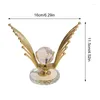 Decorative Figurines Crystal Ball Wings Spreading Vintage Eagle Creative For Garden Home Table Bedroom Living Room Decor