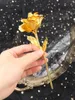 Dekorativa blommor Golden Foil Rose Valentine Day Teacher Gift Creative Plastic Simulated Home Vase Decoration Wedding Supplies