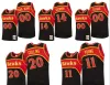 Anpassade män kvinnor ungdom Atlanta''hawks''trae Young John Collins Jeff Teague Dewayne Dedmon Reload Classic Black Custom Jersey