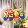 Klasik Süper Mary 3d Bebek Araba Keychain Kawaii Cartoon Frog Pudding Dog Penguin Kadın Çanta Kolye Kilit Zinciri Hediye