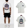 Rhude Mens T Shirt Wysokiej jakości Tess Designer Dasual Fashion Fasher Short Sleeve Europe America Mężczyźni Kobiety okrągły szyję