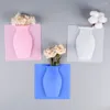 Vasen 3 stücke Silikon Fenster Vase Punch Free Wiederverwendbare Moderne Kühlschrank Tür Glas Keramik Fliesen Wand Halterung Blumen Pflanzen decora