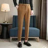 Men's Suits Spring Summer Simple Solid Color Suit Pants Slim-fit Straight-leg For Men Mens Business Formal Wear Dress