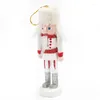 Decoración de fiesta 5pc Cascanueces Soldado Polvo brillante Marioneta Colgante Adorno de árbol