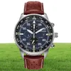 Luxury Wateproof Quartz Watch Business Casual d'acciaio Casual Watch Men039s Blue Angels World Chronograph Wristwatch2959297