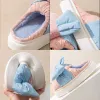 Slippers Mo Dou 2022 Inverno Novo Mulheres Doce Bowknot Slippers Down Pano Vampo A quente de pelúcia de pelúcia macia fofo masculino