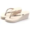 Сандалии Covoyyar Luxury Wedge Ownestone Flip Flops 2023 Summer Beach Bohemia Women Sandals Fashion Platform Женская обувь для обуви 40 WSS204