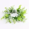 Decorative Flowers 2 Pcs Artificial Garland Christmas Decorations Home Indoor Eucalyptus Leaves Simulation Leaf Wreath Iron Front Welcome