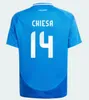 Équipe Italie Maillots de football BAGGIO Italia VERRATTI CHIESA Raspadori Pellegrini 24 25 Maglie da Calcio TOTTI Chemise de football BARELLA MALDINI BONUCCI kit enfants et homme