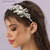 Tiara's Bruidsbruiloft Haaraccessoires Dames Sieraden Accessoires Mode Parel Hoofddeksels Handgeweven Kristallen Hoofddeksels Haarband Y240319