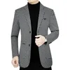 Hommes d'affaires blazers occasionnels vestes hommes costumes à carreaux manteaux de haute qualité homme printemps mince blazers vestes manteaux taille 4XL 240315