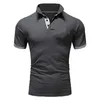 Polos masculinos verão kpop estilo de moda harajuku fino ajuste camisetas soltas todos os jogos camisetas casuais sólido coreano manga curta camisa polo