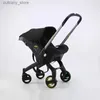 Strollers# Baby Stroller 4 in 1 With Car Seat Baby Bassinet High Landscope Folding Baby Carriage Prams For Newborns Landscope 3 in 1 L240312