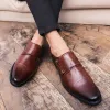 Schoenen dubbele monnik schoenen loafers mannen coiffeur luxe mannen schoenen lederen Italiaanse mannen kleding schoenen bruiloft zapatos formales hombre