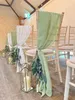 10 pezzi Decorazioni per sedie da matrimonio Fasce in chiffon Feste per banchetti Evento Baby Shower San Valentino Decor30X180CM 240307