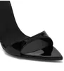 Luxe élégant Intriigo femmes sandales chaussures chaîne-maillon bride à la cheville talons aiguilles bout pointu robe de soirée de mariage dame gladiateur Sandalias EU35-43, avec boîte