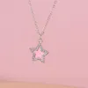 Halsband Instagram mode dot diamant färsk och söt fem spetsig stjärnkrage kedja smycken