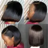 Synthetic Wigs Glueless Straight Short Bob Wig Transparent 13X4 Lace Front Human Hair Wigs PrePlucked Natural Hair Remy Brazilian Wig On Sale 240328 240327