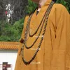 Ensemble collier et boucles d'oreilles Nanyue S. Perles de bouddha en bois foncé 108 prière R spécial Bracelet en bois d'agar noir palissandre pour hommes et femmes
