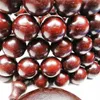 Pendentif Colliers Mâle et Femelle 108 Petite Feuille Rouge Santal Transfert Perles Bracelet Bouddhiste Avec 10mm Fond De Verre Boue Goth