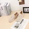 Casual Shoes Suede Women Loafers 2024 Summer Men Flat Metal Lock Slip-On Causal Moccasin Bekväma mulor Lazy Loro