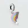 S925 Silver Colorful Rainbow Dangle Charm for Women Fashion Girting Gift عيد ميلاد شكر سحر Bead Bracelet Jewelry 799351C01 Fashion Jewel