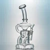 Klein Tornado Perc Glass Bong 7 -Cal Recycler Hookahs Zgięta szyja rurki wodne 14 mm żeńskie stawowe platformy z banger lub miska HR024