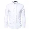 Camisas de vestido masculino gótico glamour camisa retro medieval estilo real com plissado retalhos lapela colarinho fino ajuste manga longa formal topo