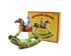 Funny Adult Collection Retro Wind up toy Metal Tin rocking horse Riding horse knight Clockwork toy figure model vintage toy SH195836415