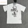 Angels Goddess Wings Letters Pattern Coconut Cotton Round Neck Sliose Mens Versatile e Women Fashion Simple Short Shory