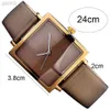 Armbandsur 2021 Ny se No Number Style Bekväm att bära Faux Leather Quartz Square Wrist Watch for Women Fashion Simple 24319