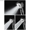 Bathroom Shower Heads Temperature Digital Display High Pressure Shower Head 3 Modes Large Flow Water Saving Spray Nozzle Rainfall Bathroom Showerhead Y240319