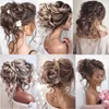 إكسسوارات الشعر الباروكة الاصطناعية مانوي الاصطناعية مجعد دونات مع مرنة الفرقة المرنة scrunchies messy hair bun updo hairpieces for women 240328 240327