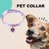 Colliers pour chiens et chats, cercle de cou élégant et réglable pour animaux de compagnie, avec nœud, pendentif en forme de cœur, sangle mignonne, outil d'habillage, accessoire pour chiens