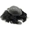 Toupees tunn hud Toupee Natural Hairline Remy Hair Pieces Stock