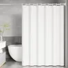 Duschgardiner förtjockad vit gardin med krokar genomskinlig vattentät tvättbar för badrum