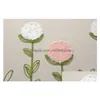 Curtain Drapes Korean Pastoral Curtains For Living Room Childrens Girls Bedroom Custom Embroidered Flowers Cute Tle Sheer Cotton L Dhkqp