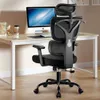 Cadeira de jogos com encosto alto para mesa ergonômica Winrise, grande e alta, reclinável, confortável, para escritório em casa, suporte lombar, malha respirável, cadeira de computador, apoios de braços ajustáveis