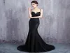 Black Mermaid Lace LongWedding Dresses With Straps Open Back Women Modern Non White Reception Gowns Simple Elegant Custom Made2258852