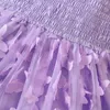 Robes d'été pour bébés filles, sans manches, bretelles, smockées, mode, broderie 3D, Tulle, paillettes, vêtements pour enfants, 2024