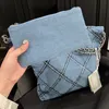 designer bag 22bag Garbage bag women's bag Denim Shopping Bag Tote diamond gingham bag top quality on tote the go Shoulder crossbody bag