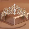 Tiaras Itacazzo bridal headwear crown classic golden ColourTiras suitable for womens weddings and birthday parties Y240319